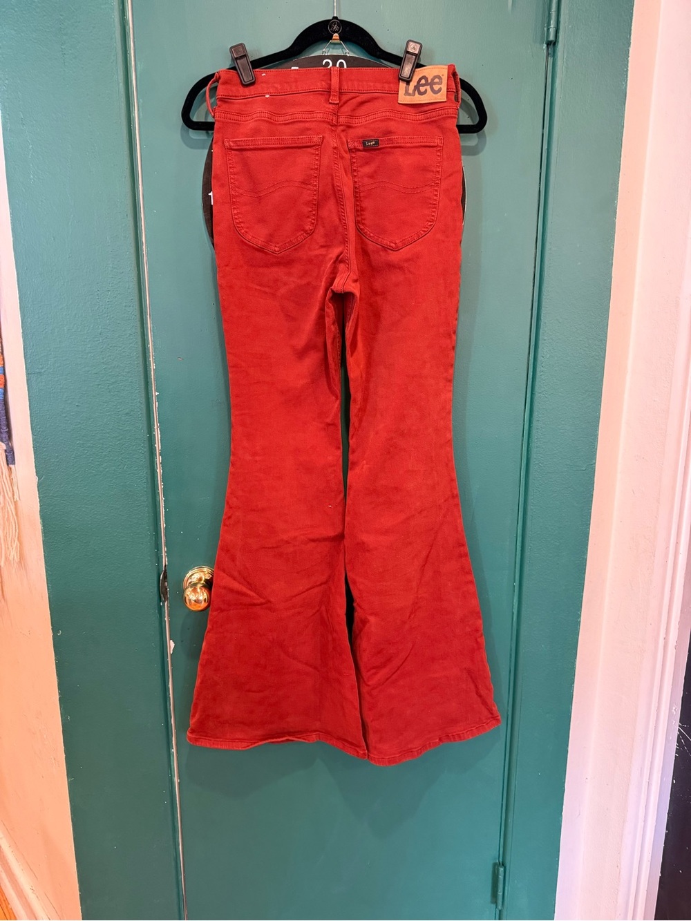 Lee Women's Burnt Red Corduroy Wide-Leg Jeans